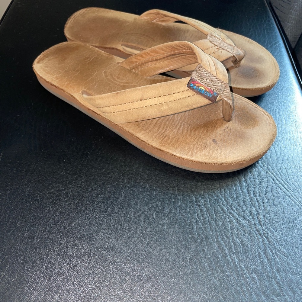 Youth Kids Rainbow Sandals 13-1 medium little kid dark brown